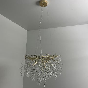 Crystal chandelier on a string 9xG9/40W/230V gold