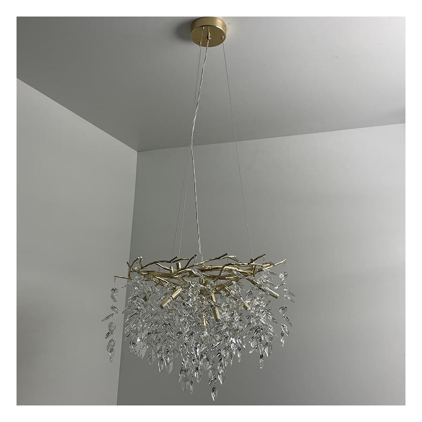 Crystal chandelier on a string 9xG9/40W/230V gold