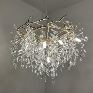 Crystal chandelier on a string 9xG9/40W/230V gold