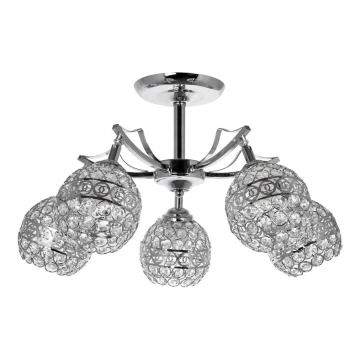 Crystal pendant chandelier 5xE27/60W/230V