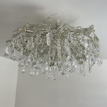 Crystal surface-mounted chandelier 12xG9/40W/230V chrome