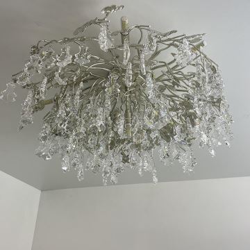 Crystal surface-mounted chandelier 12xG9/40W/230V chrome