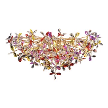 Crystal surface-mounted chandelier 12xG9/40W/230V colorful