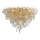 Crystal surface-mounted chandelier 12xG9/40W/230V gold