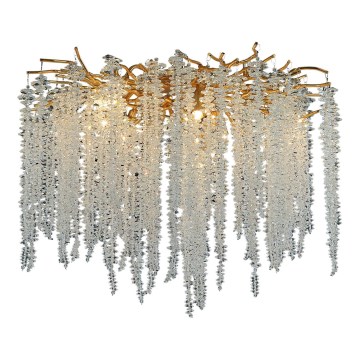 Crystal surface-mounted chandelier 9xG9/40W/230V gold