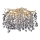 Crystal surface-mounted chandelier 9xG9/40W/230V gold