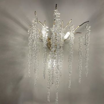 Crystal wall light 3xG9/40W/230V gold