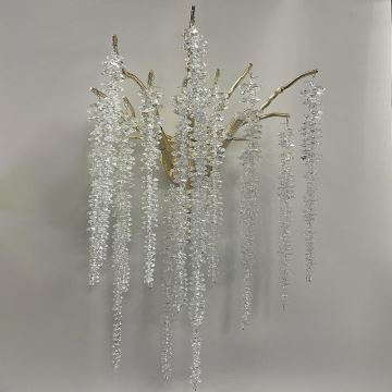 Crystal wall light 3xG9/40W/230V gold