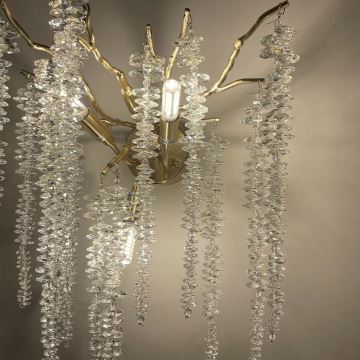 Crystal wall light 3xG9/40W/230V gold