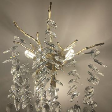 Crystal wall light 3xG9/40W/230V gold