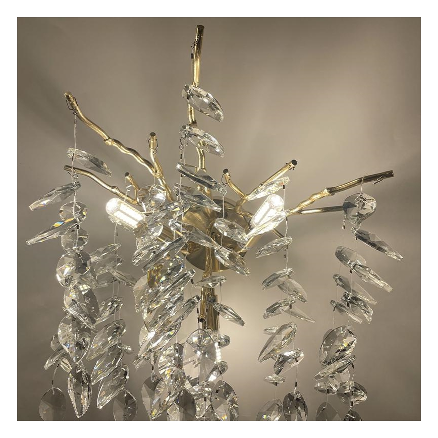 Crystal wall light 3xG9/40W/230V gold