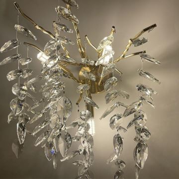 Crystal wall light 3xG9/40W/230V gold