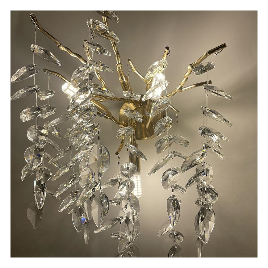 Crystal wall light 3xG9/40W/230V gold