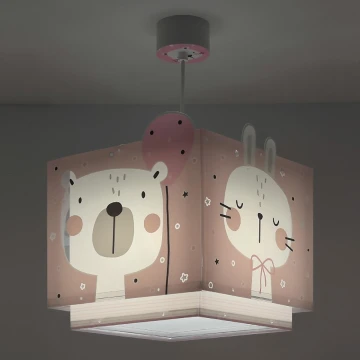 Dalber 63112S - Children's chandelier JUNGLE 1xE27/15W/230V pink