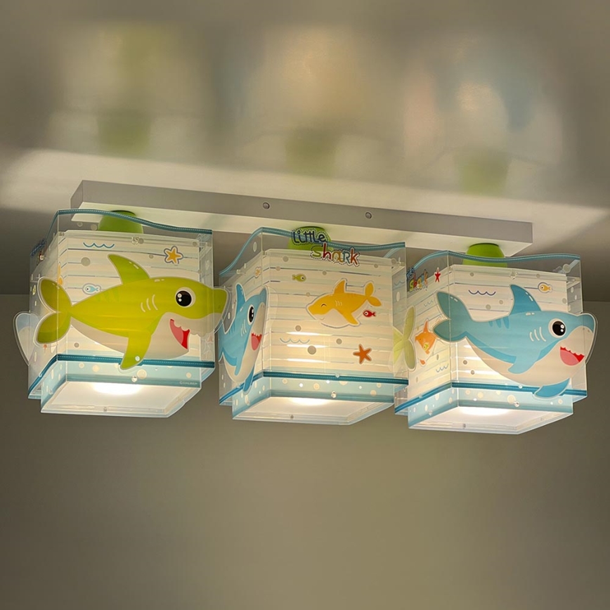 Dalber 63473 - Children's ceiling light BABY SHARK 3xE27/60W/230V