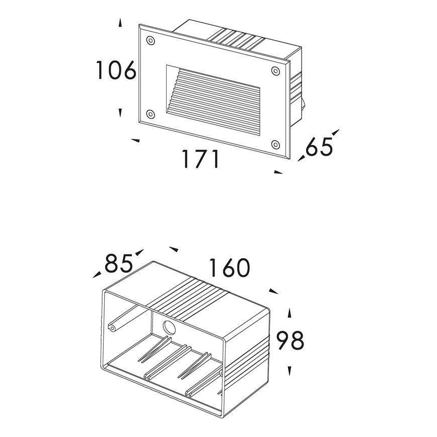 Deko-Light 100028 - Built-in light SIDE 1xG9/40W/230V IP65