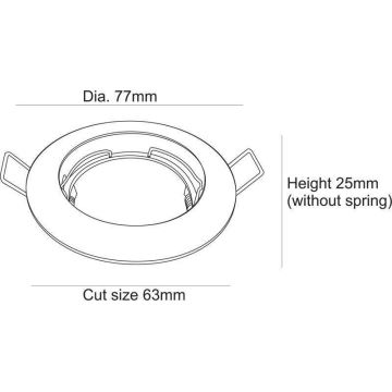 Deko-Light 120017 - Recessed light RUND 1xGU5,3-MR16/35W/12V white