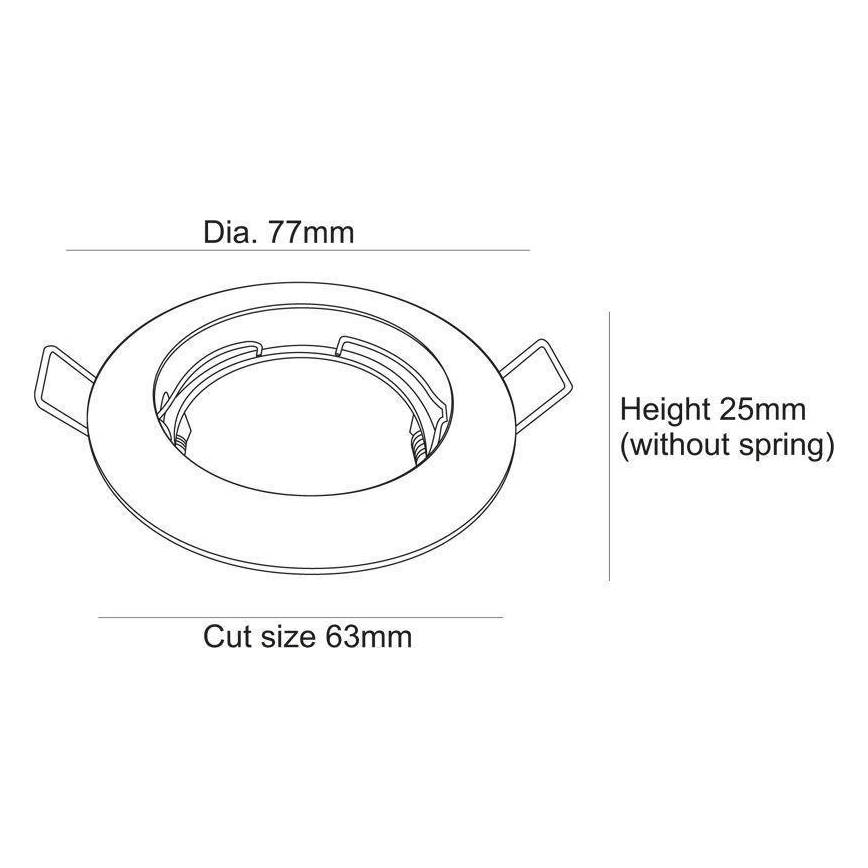 Deko-Light 120018 - Recessed light RUND 1xGU5,3-MR16/35W/12V shiny chrome