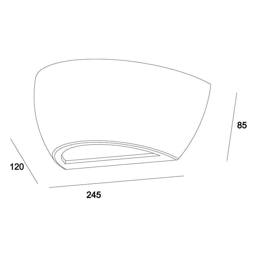 Deko-Light 341179 - Wall light NETITO 1xE14/25W/230V concrete