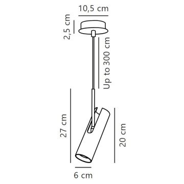 DFTP by Nordlux - Chandelier on a string MIB 1xGU10/8W/230V black