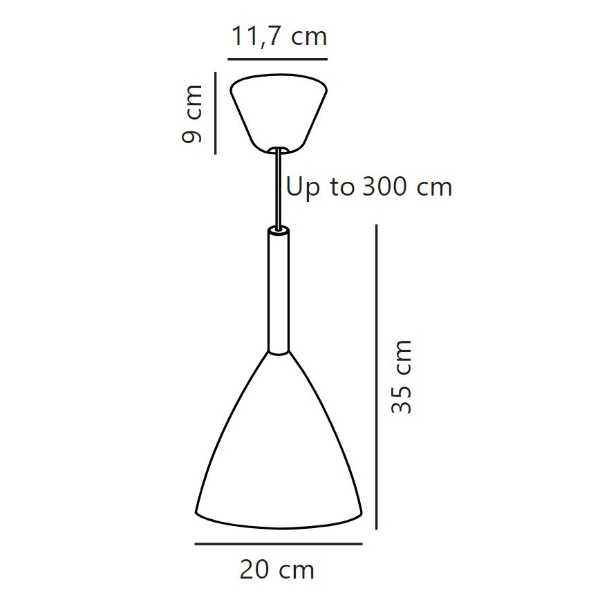 DFTP by Nordlux - Chandelier on a string PURE 1xE27/40W/230V d. 20 cm white/ash