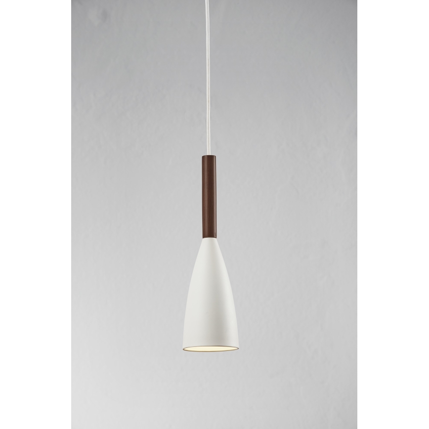 DFTP by Nordlux - Chandelier on a string PURE 1xE27/40W/230V d. 10 cm white/walnut