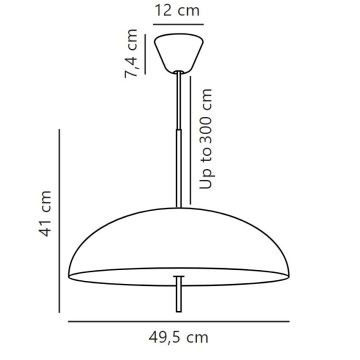 DFTP by Nordlux - Chandelier on a string VERSALE 2xE27/15W/230V black