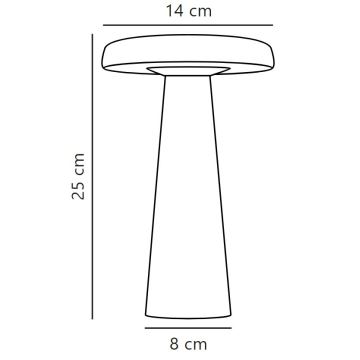 DFTP by Nordlux - LED Dimmable outdoor table lamp ARCELLO LED/2,8W/3,7V IP54