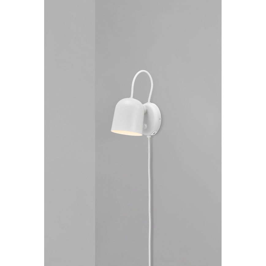 DFTP by Nordlux - Wall spotlight with USB port ANGLE 1xGU10/25W/230V white