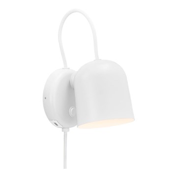 DFTP by Nordlux - Wall spotlight with USB port ANGLE 1xGU10/25W/230V white