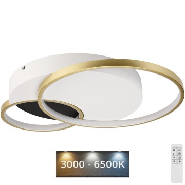 Dimmable ceiling light BENITO LED/31W/230V 3000-6500K white/gold