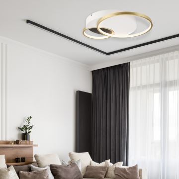 Dimmable ceiling light BENITO LED/31W/230V 3000-6500K white/gold