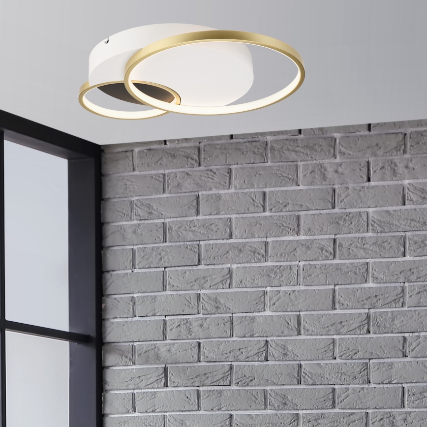 Dimmable ceiling light BENITO LED/31W/230V 3000-6500K white/gold