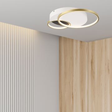 Dimmable ceiling light BENITO LED/31W/230V 3000-6500K white/gold