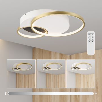 Dimmable ceiling light BENITO LED/31W/230V 3000-6500K white/gold