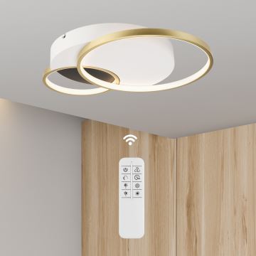 Dimmable ceiling light BENITO LED/31W/230V 3000-6500K white/gold