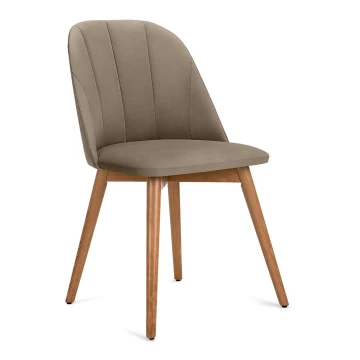 Dining chair BAKERI 86x48 cm beige/light oak
