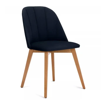 Dining chair RIFO 86x48 cm dark blue/light oak