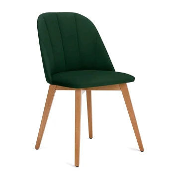 Dining chair RIFO 86x48 cm dark green/light oak