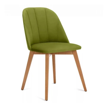 Dining chair RIFO 86x48 cm light green/light oak