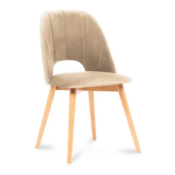 Dining chair TINO 86x48 cm beige/light oak