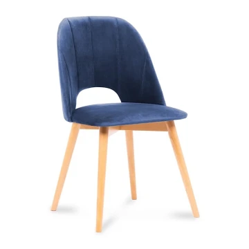 Dining chair TINO 86x48 cm dark blue/light oak