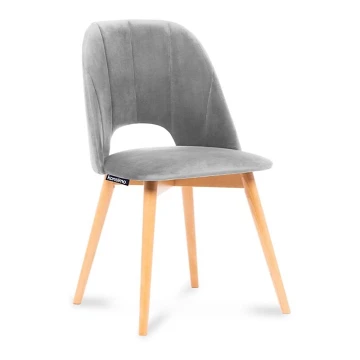 Dining chair TINO 86x48 cm grey/light oak