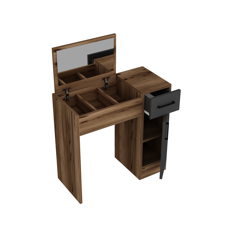 Dressing table INCI 108,8x77 cm walnut/black