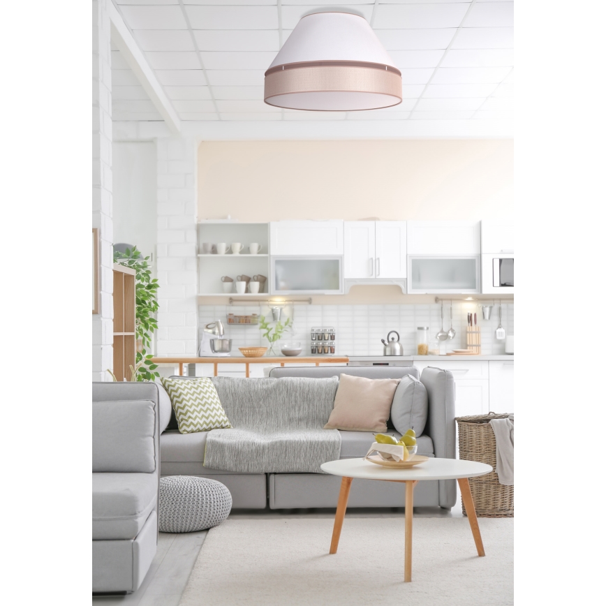 Duolla - Ceiling light AVIGNON 1xE27/15W/230V d. 50 cm white/beige