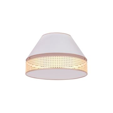 Duolla - Ceiling light AVIGNON 1xE27/15W/230V d. 50 cm white/rattan