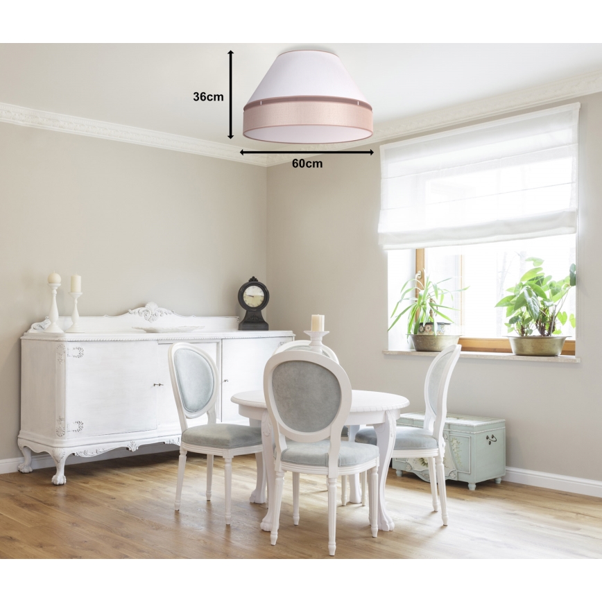 Duolla - Ceiling light AVIGNON 3xE27/15W/230V d. 60 cm white/beige