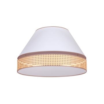 Duolla - Ceiling light AVIGNON 3xE27/15W/230V d. 60 cm white/rattan