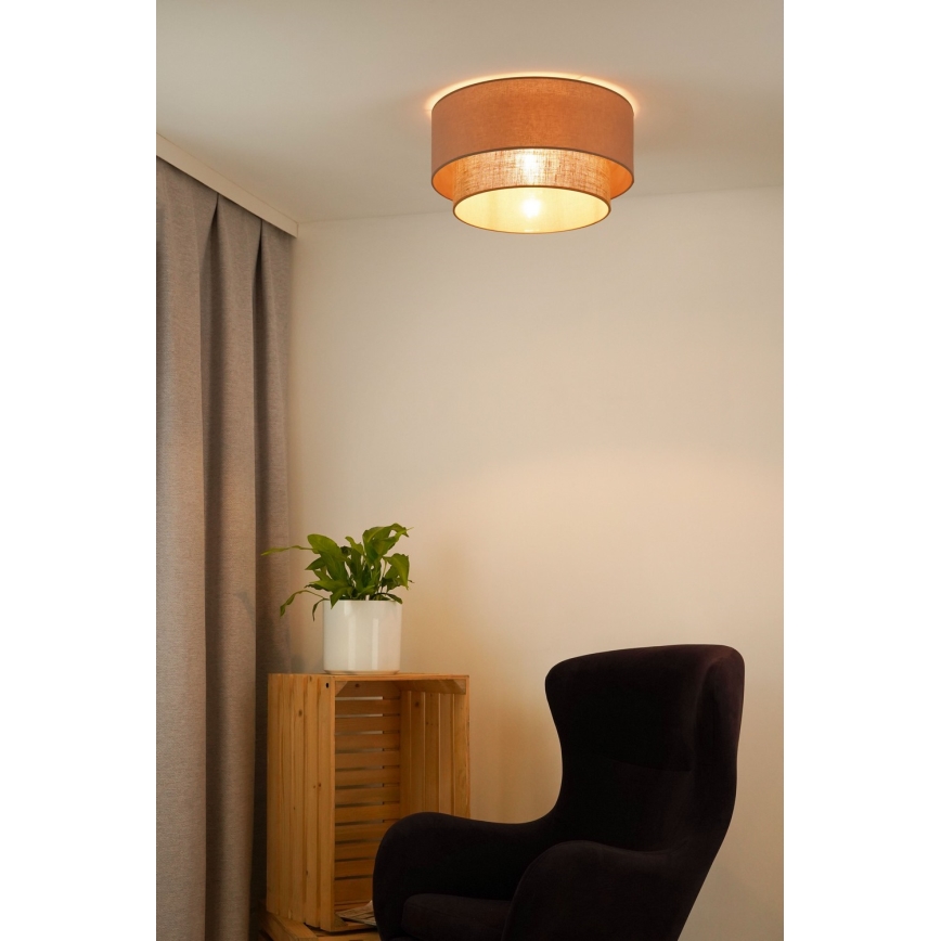 Duolla - Ceiling light BOHO 1xE27/15W/230V d. 45 cm beige/brown