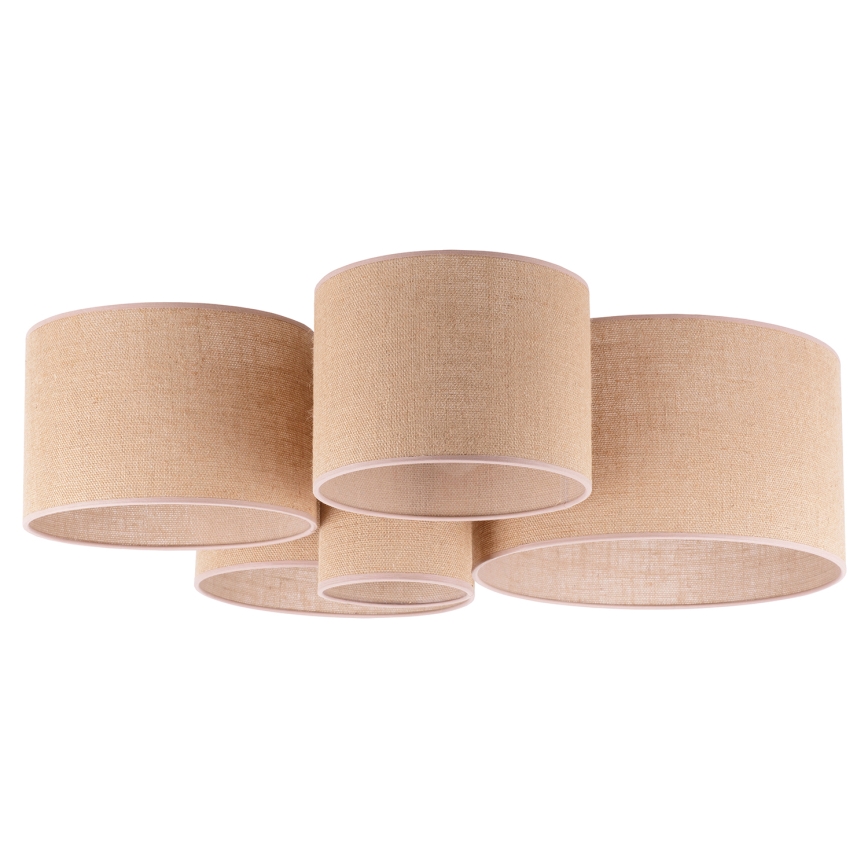 Duolla - Ceiling light ROLLER PENTO 5xE27/60W/230V beige